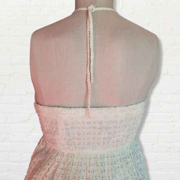 HD IN PARIS Anthropologie White Eyelet Ivory Strapless Tube Dress POCKETS Sz 2P - Picture 5 of 11